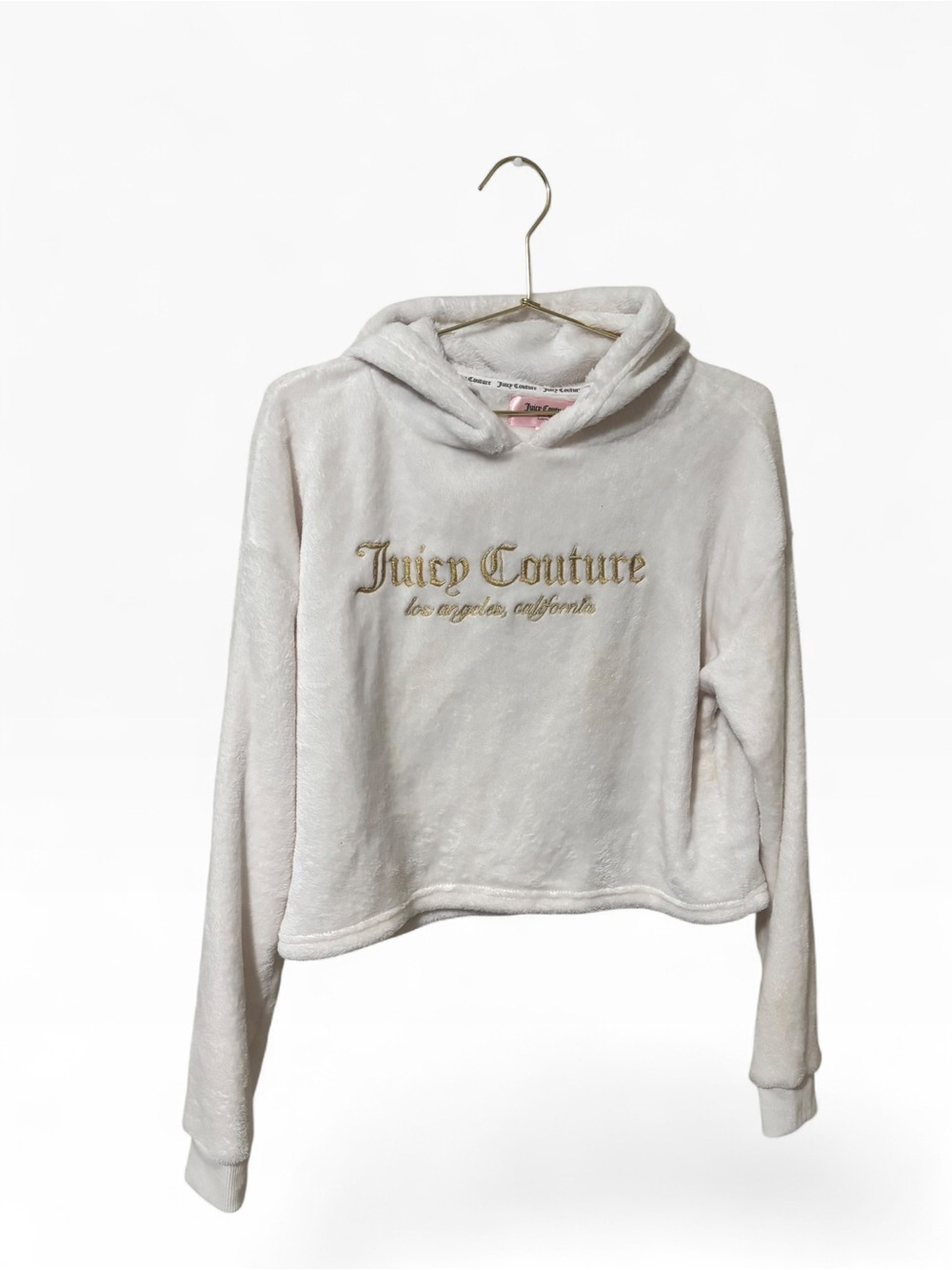 Juicy Couture Plush Sleepwear Cropped Hoodie Size L